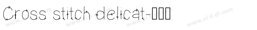 Cross stitch delicat字体转换